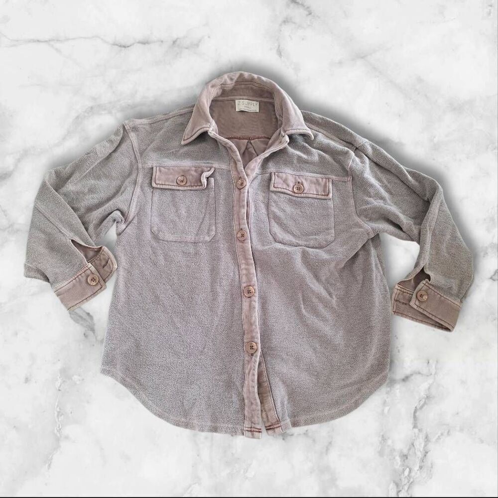 Z Supply XS Pink Button Up Pullover